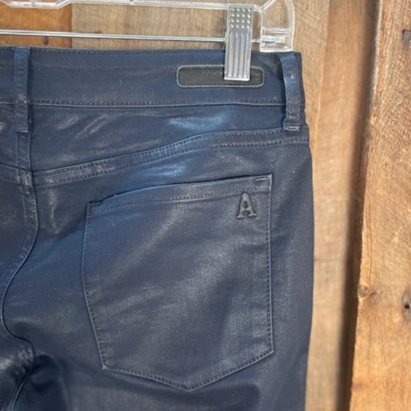Articles of Society Mya Coated Blue Skinny Jeans - Size 28 - Picture 6 of 12